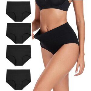 NEW - Women's‎ Cotton Underwear High Waist Breathable Briefs Soft 5 Pack